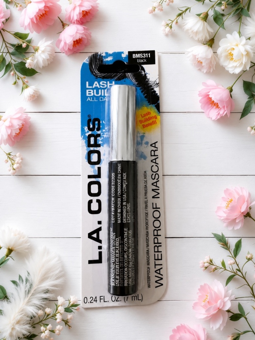 L.A. Colors Waterproof Mascara Black Lash Building All Day BMS311 NIP